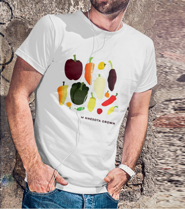 Minnesota Grown Colorful Peppers Variety T-Shirt