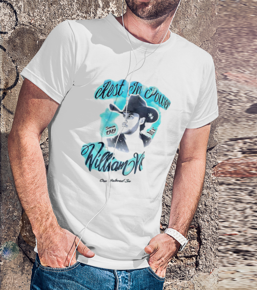 Rest In Power William Neff Sunrise 1989 Sunset 2023 Cowboy Hat Memorial T-Shirt