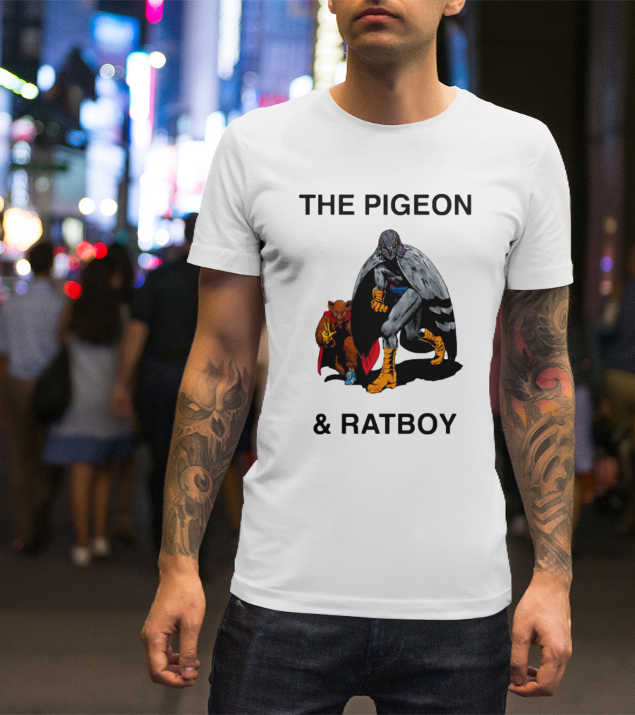 The Pigeon And Ratboy Superhero Duo Graphic T-Shirt