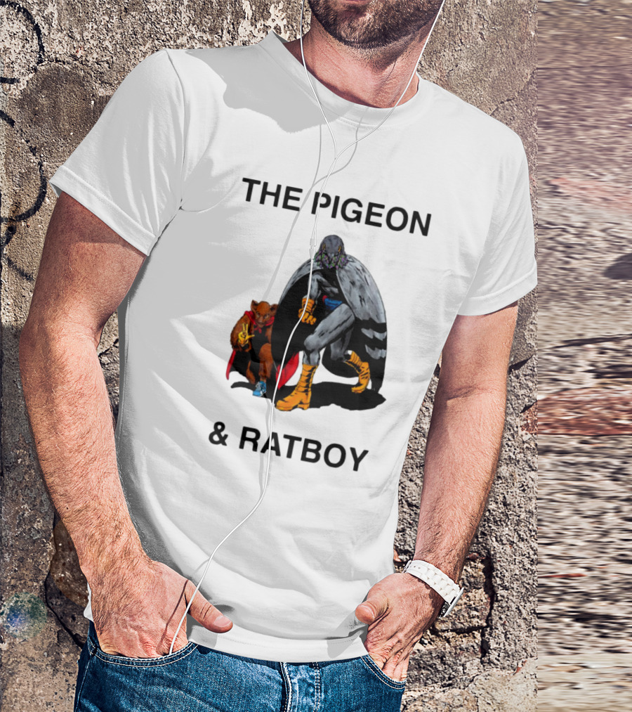 The Pigeon And Ratboy Superhero Duo Graphic T-Shirt