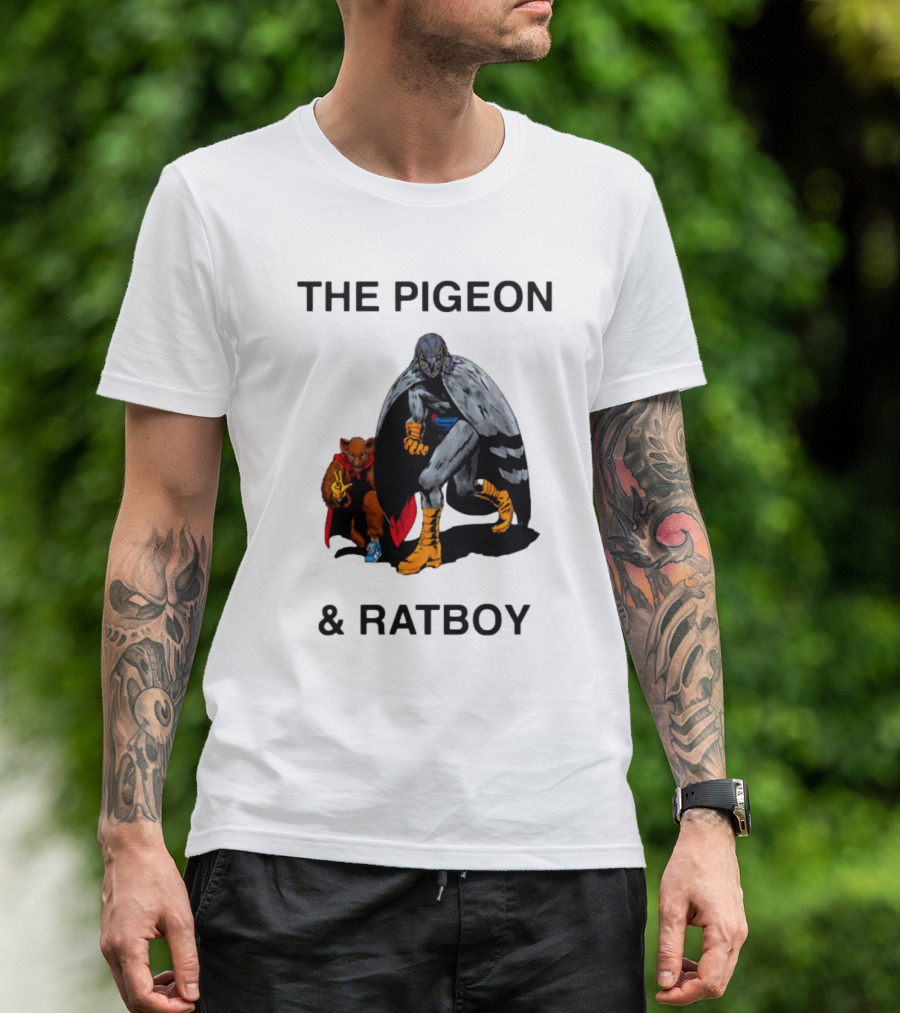 The Pigeon And Ratboy Superhero Duo Graphic T-Shirt