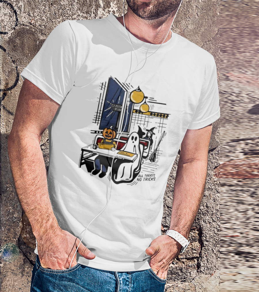 Waffle House Halloween All Treats No Tricks Jack-O-Lantern Characters T-Shirt