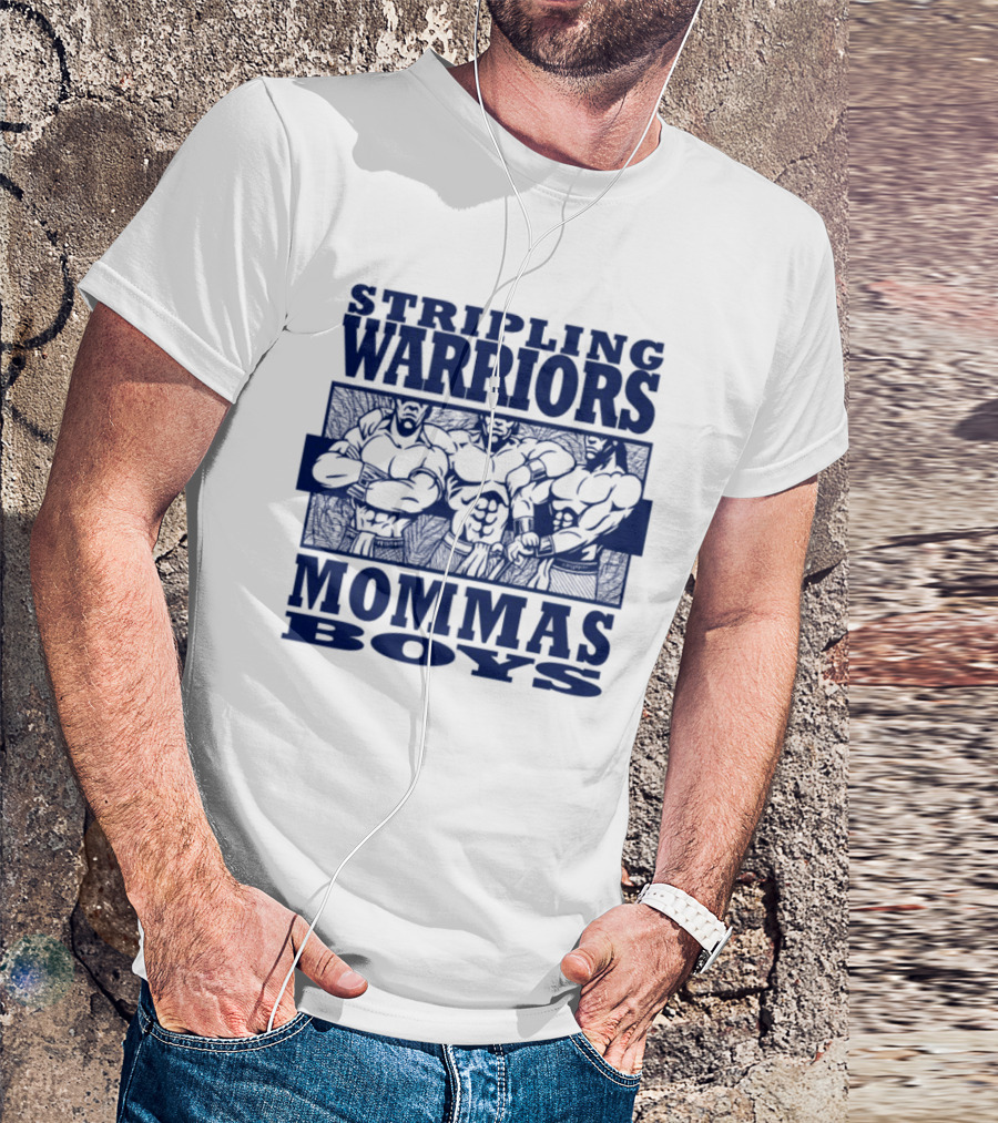 Stripling Warriors Mommas Boys Bold Muscular Figures T-Shirt