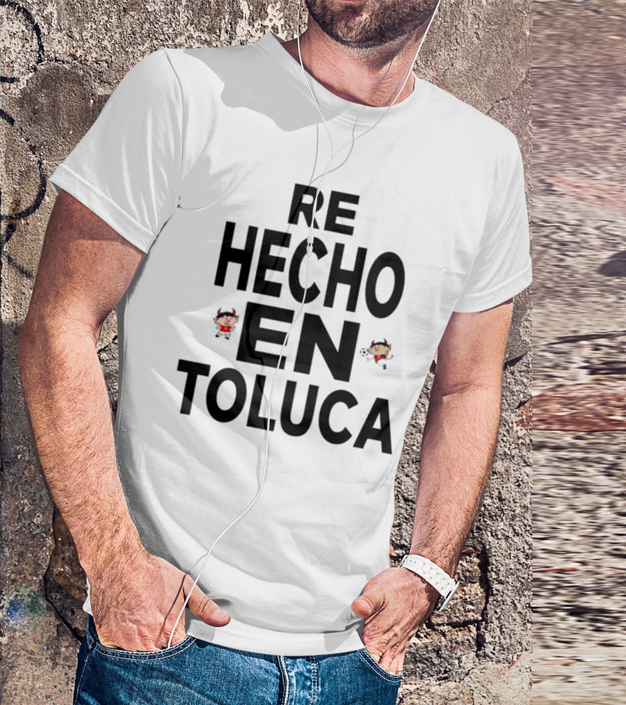 Re Hecho En Toluca Diablo Cartoon Character T-Shirt