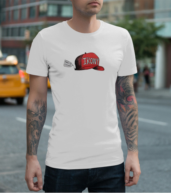 Irony Red Cap Made In China Hat T-Shirt