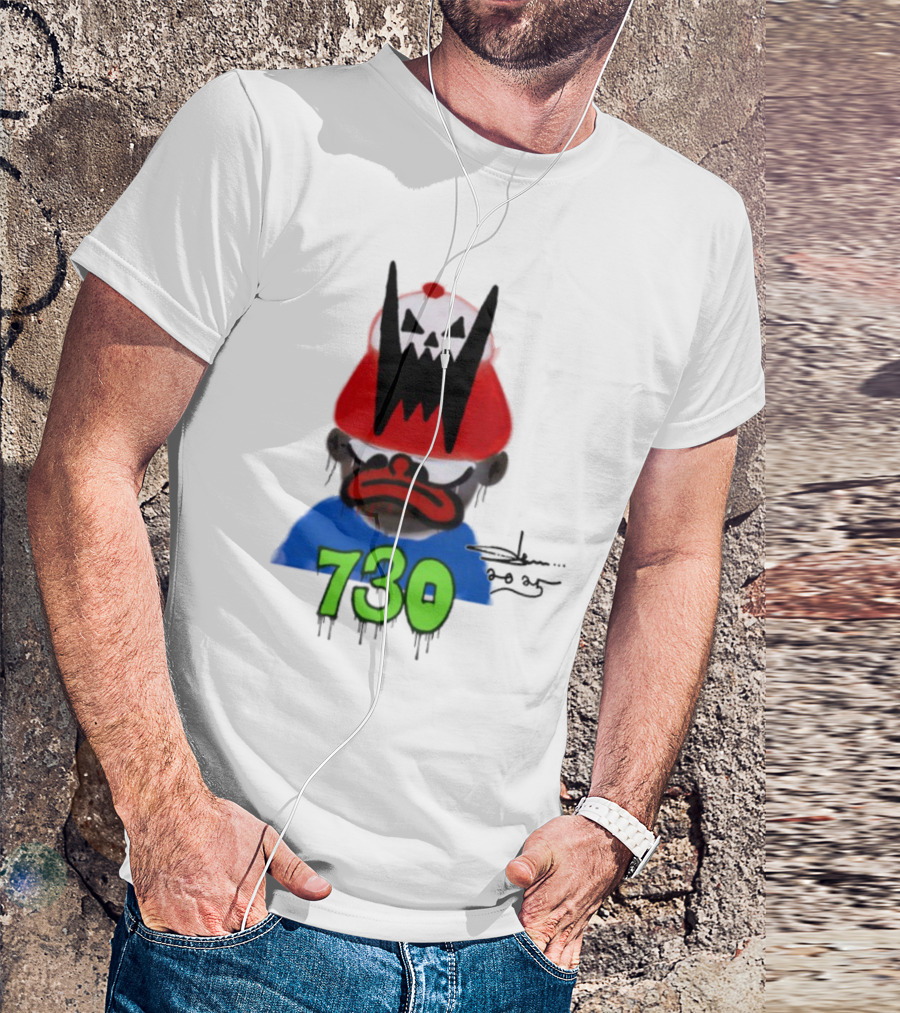 Slawn X Asspizza 730 Masked Character With Red Hat T-Shirt