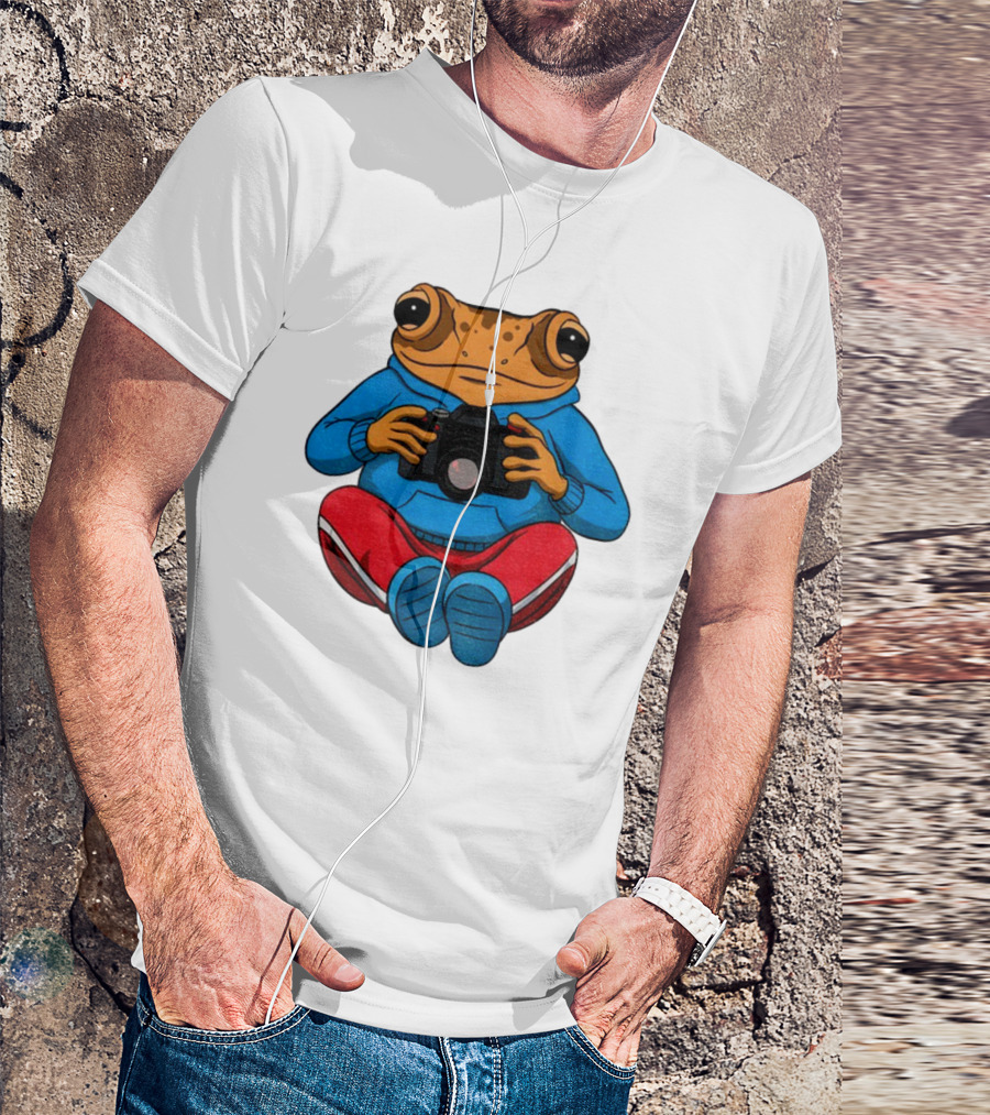 Bad Bunny Sapo Concho Frog With Camera Blue Red Pants T-Shirt