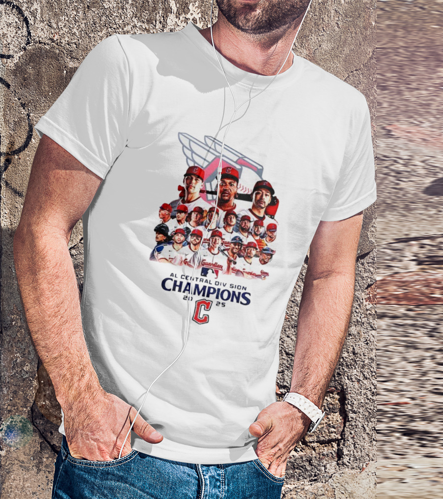 Cleveland Guardians 2025 AL Central Division Champions MLB Postseason T-Shirt