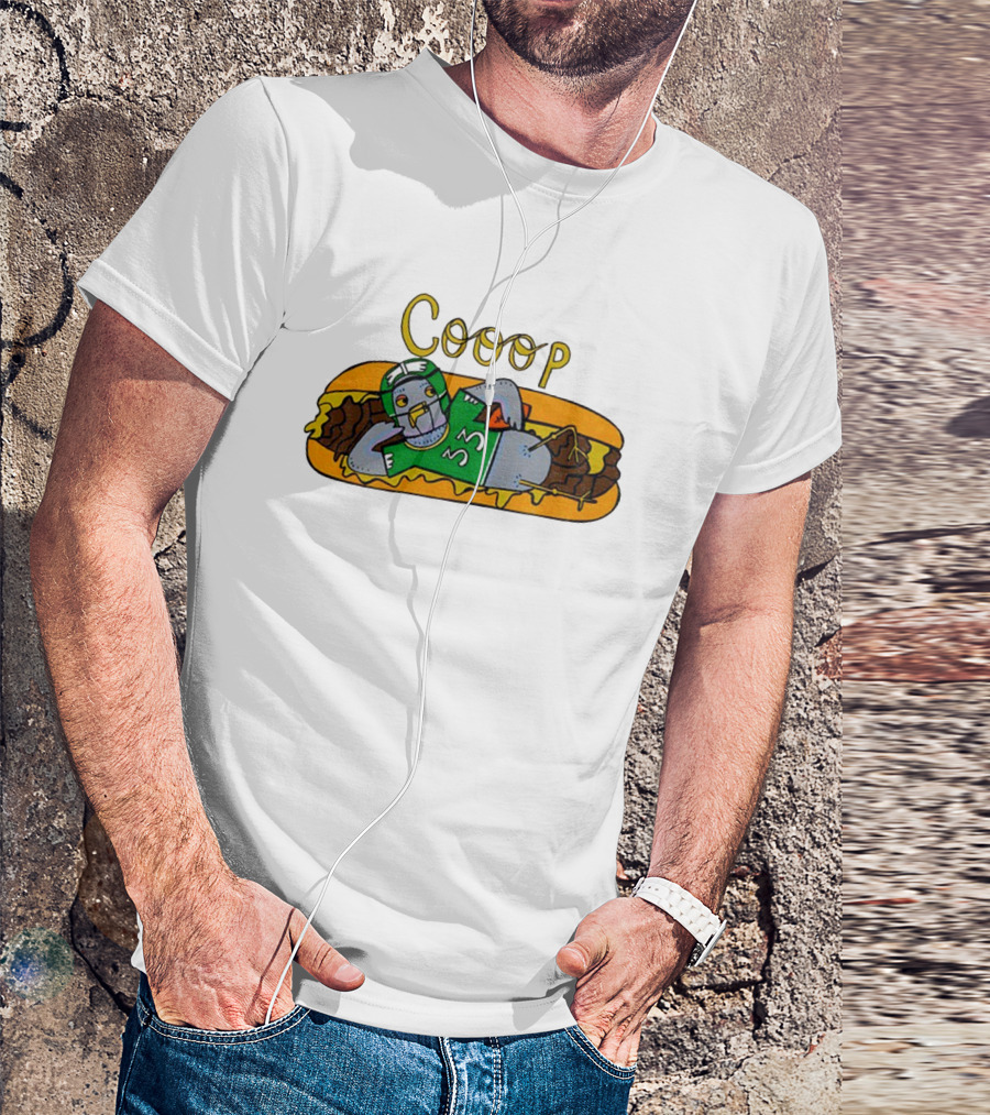 Cooop 33 Philadelphia Eagles Funny Hot Dog Meme T-Shirt