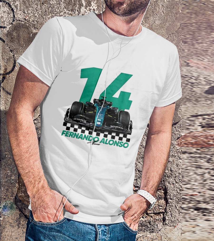 Fernando Alonso 14 F1 Racing Legend Signature Motorsport Fan T-Shirt