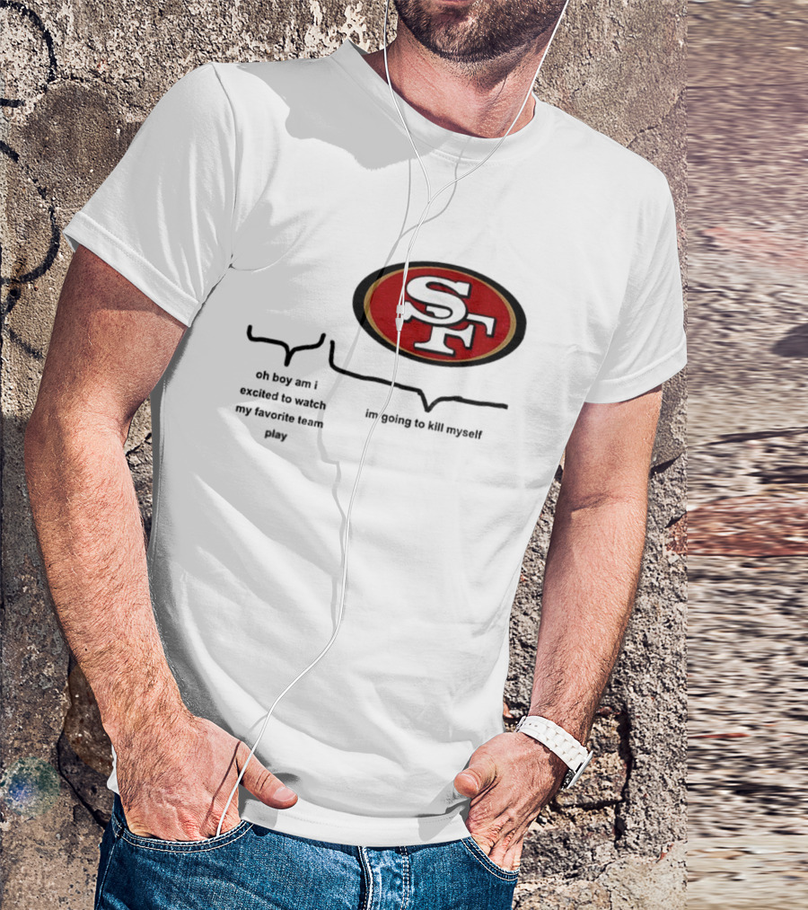 San Francisco 49ers NFL Football SF Oval Enthusiast Excitement T-Shirt