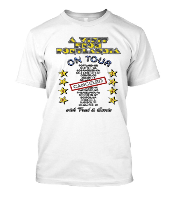 A Visit From Portlandia On Tour 2025 Fred And Carrie Wisconsin Live Show Stars T-Shirt