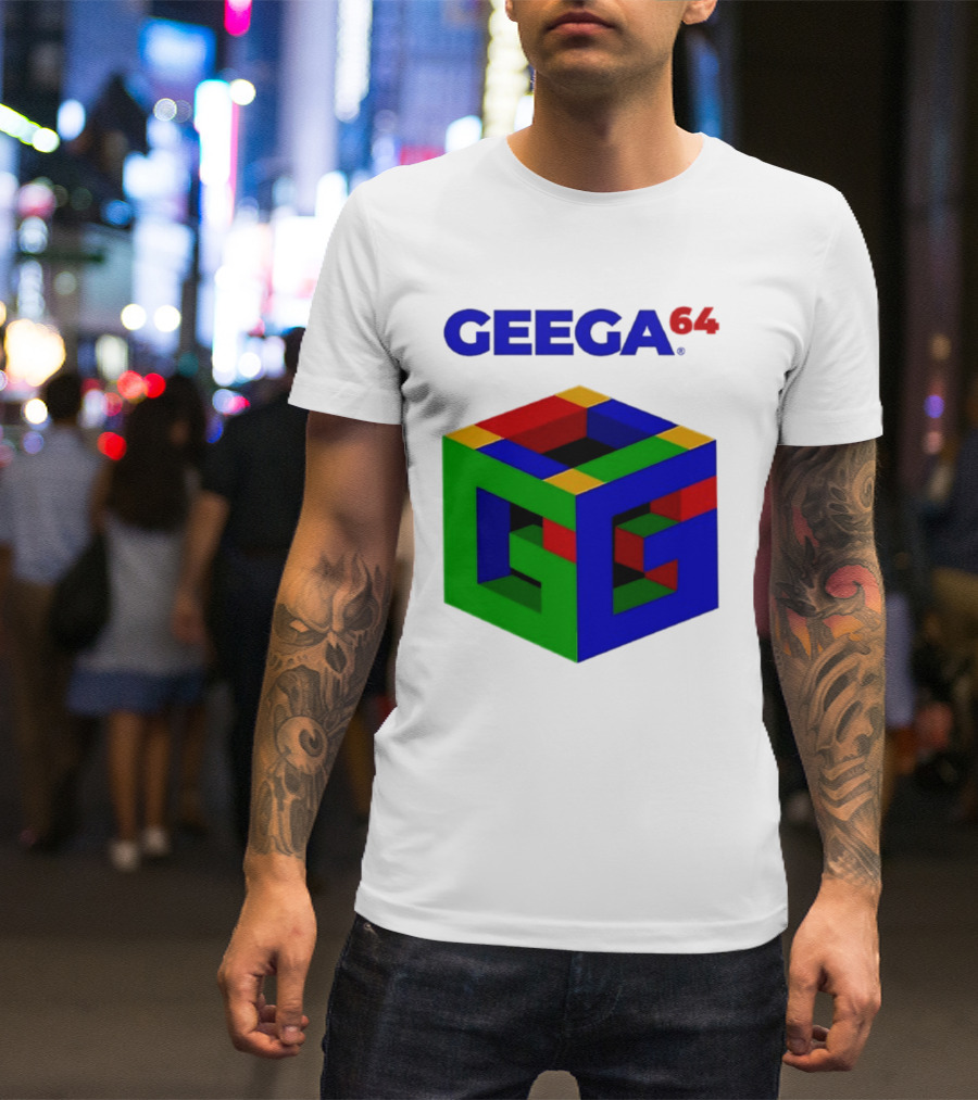 Geega 64 Cube Illusion Design T-Shirt