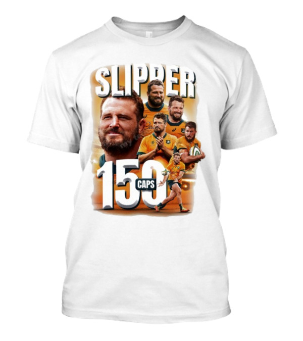 Wallaby Slipper 150 Caps Rugby Milestone Celebration T-Shirt