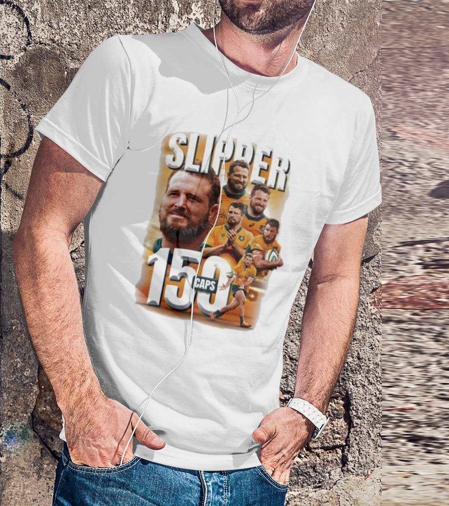 Wallaby Slipper 150 Caps Rugby Milestone Celebration T-Shirt