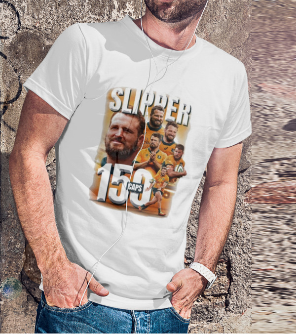 Wallaby Slipper 150 Caps Rugby Milestone Celebration T-Shirt