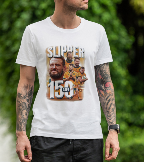 Wallaby Slipper 150 Caps Rugby Milestone Celebration T-Shirt