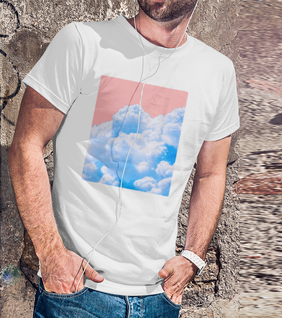 Permanent Permeation Cloudscape On Pink Sky T-Shirt