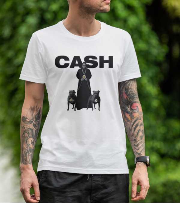 Johnny Cash Eggs And Chains With Pit Bulls T-Shirt