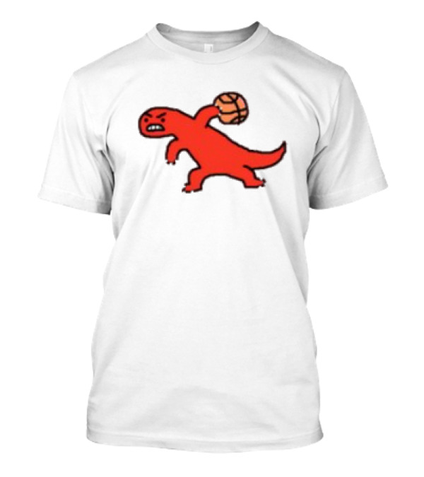 Dino Paint Luxe Red Dinosaur Basketball T-Shirt