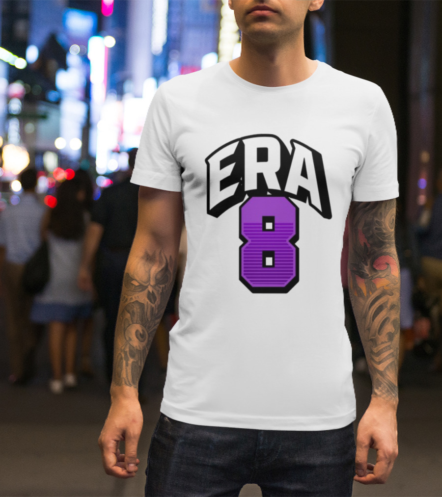ERA8 Lamar Jackson Purple Number 8 Sports Style T-Shirt