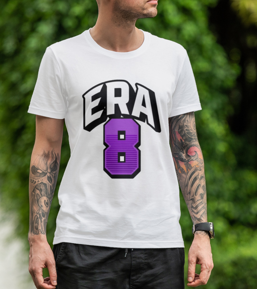 ERA8 Lamar Jackson Purple Number 8 Sports Style T-Shirt