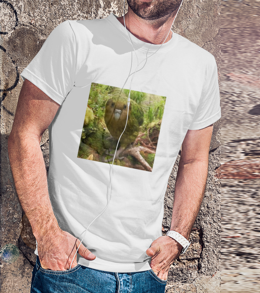 Shearling Kakapo Bird In Forest Habitat T-Shirt