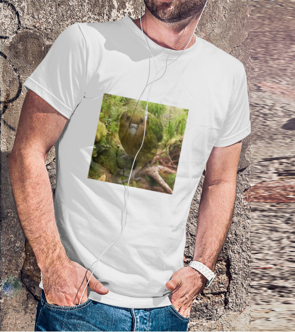 Shearling Kakapo Bird In Forest Habitat T-Shirt
