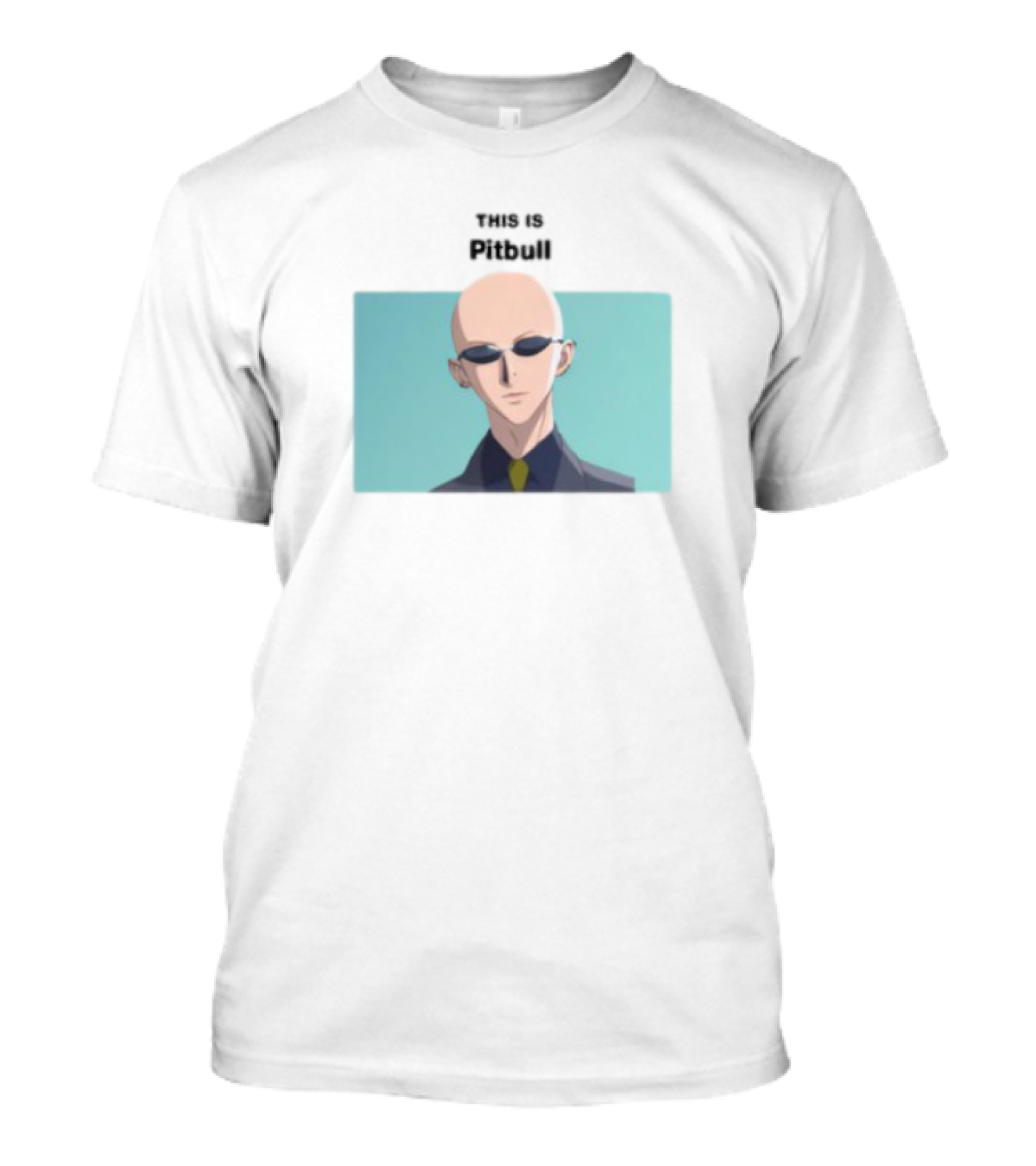 This Is Pitbull Yasu Anime Meme Bald Sunglasses T-Shirt