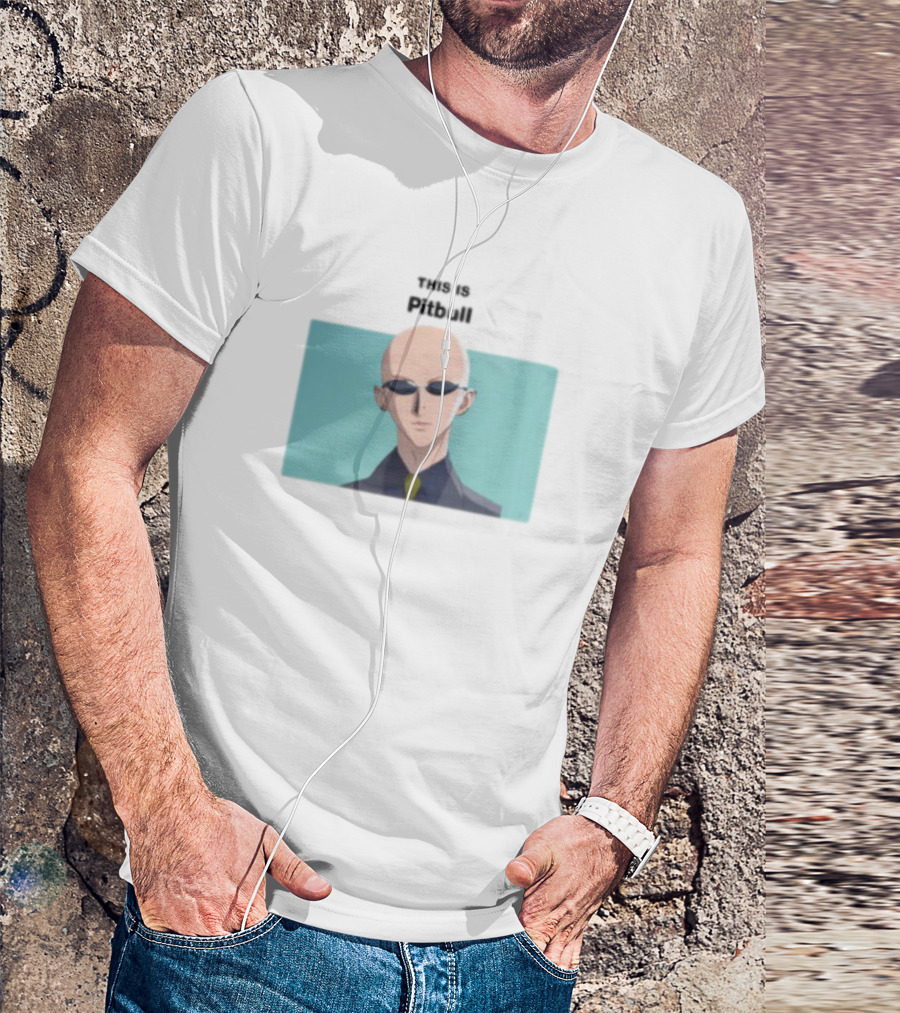 This Is Pitbull Yasu Anime Meme Bald Sunglasses T-Shirt