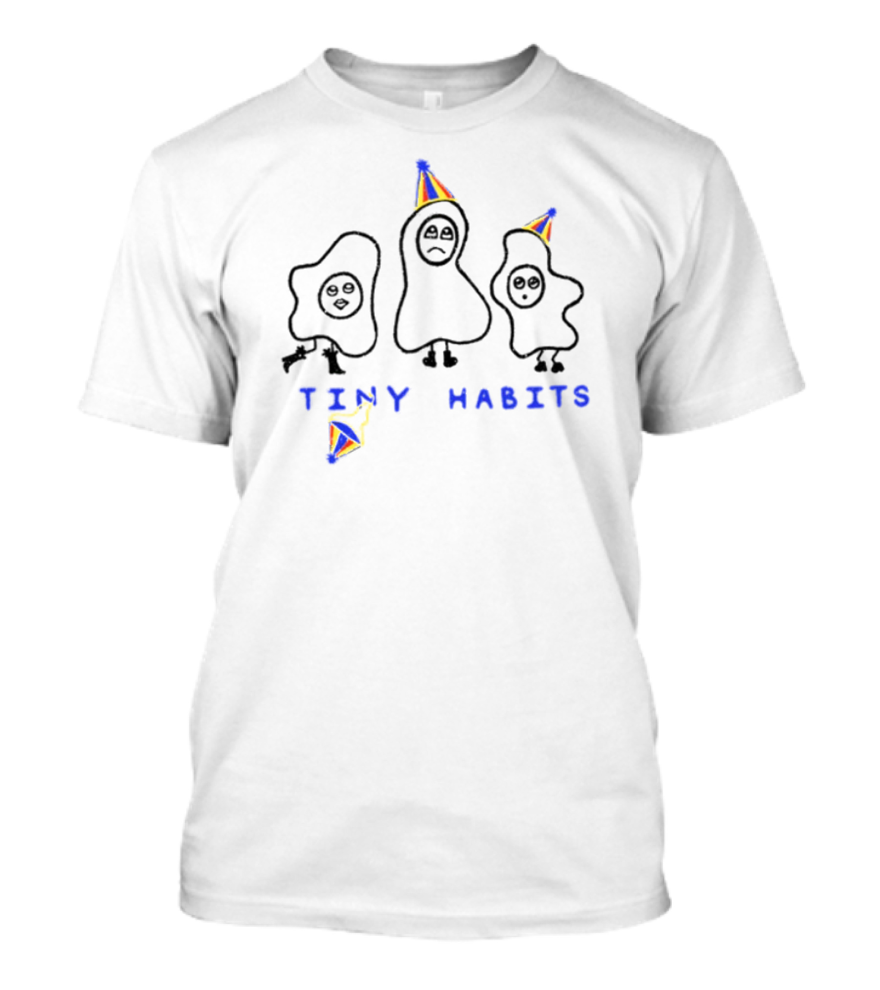 Tiny Habits Party Egg Trio With Rainbow Hats T-Shirt
