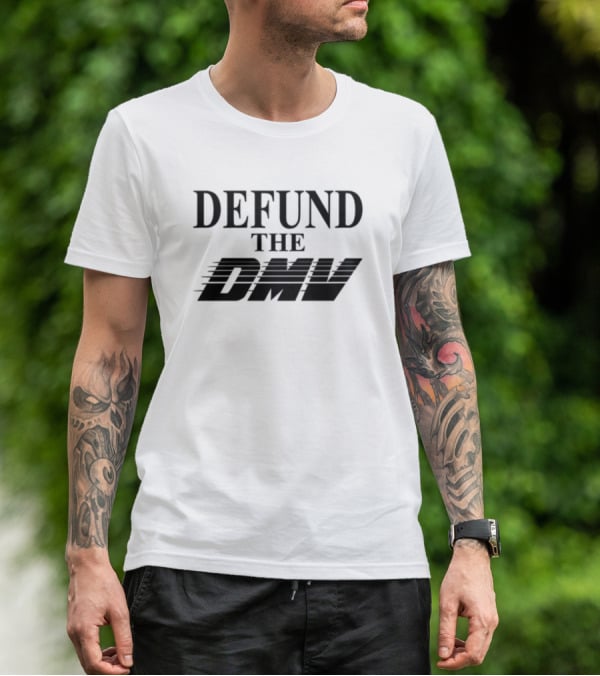 Defund The DMV Racer Vintage Look Retro Style T-Shirt