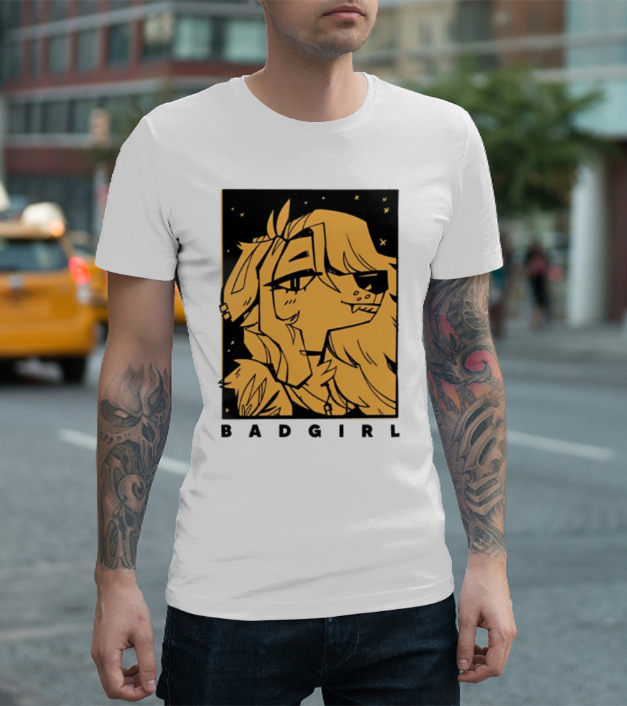 Doubledog Bad Girl Retro Cartoon Style T-Shirt