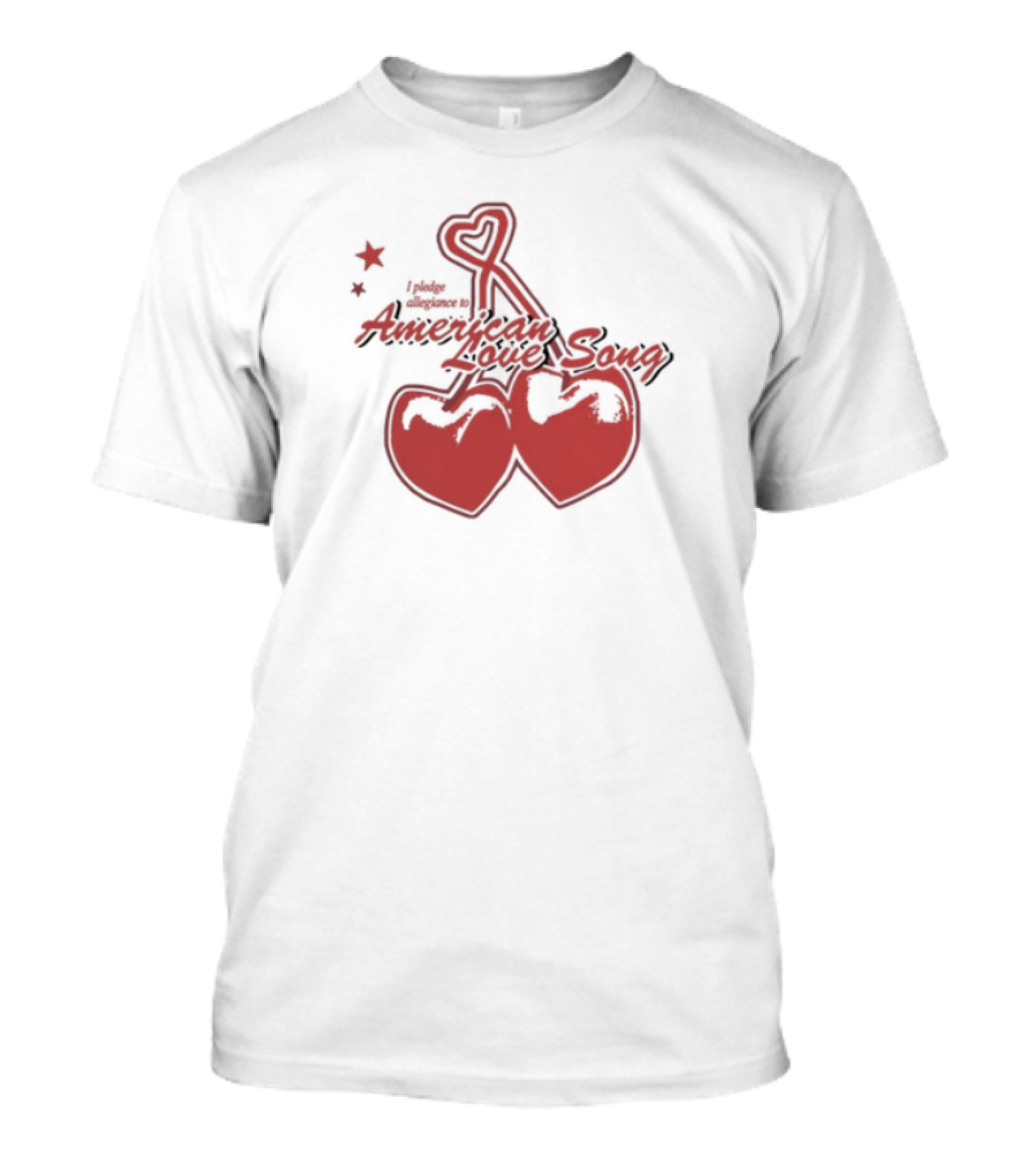 Momoboyd I Pledge Allegiance To Love Song Chrome Hearts Double Heart Stars T-Shirt