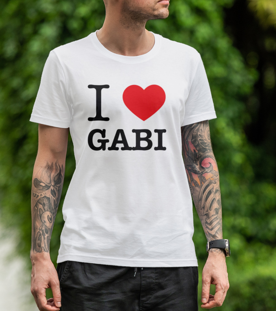 I Heart Gabi Bold Love Red Heart Icon T-Shirt