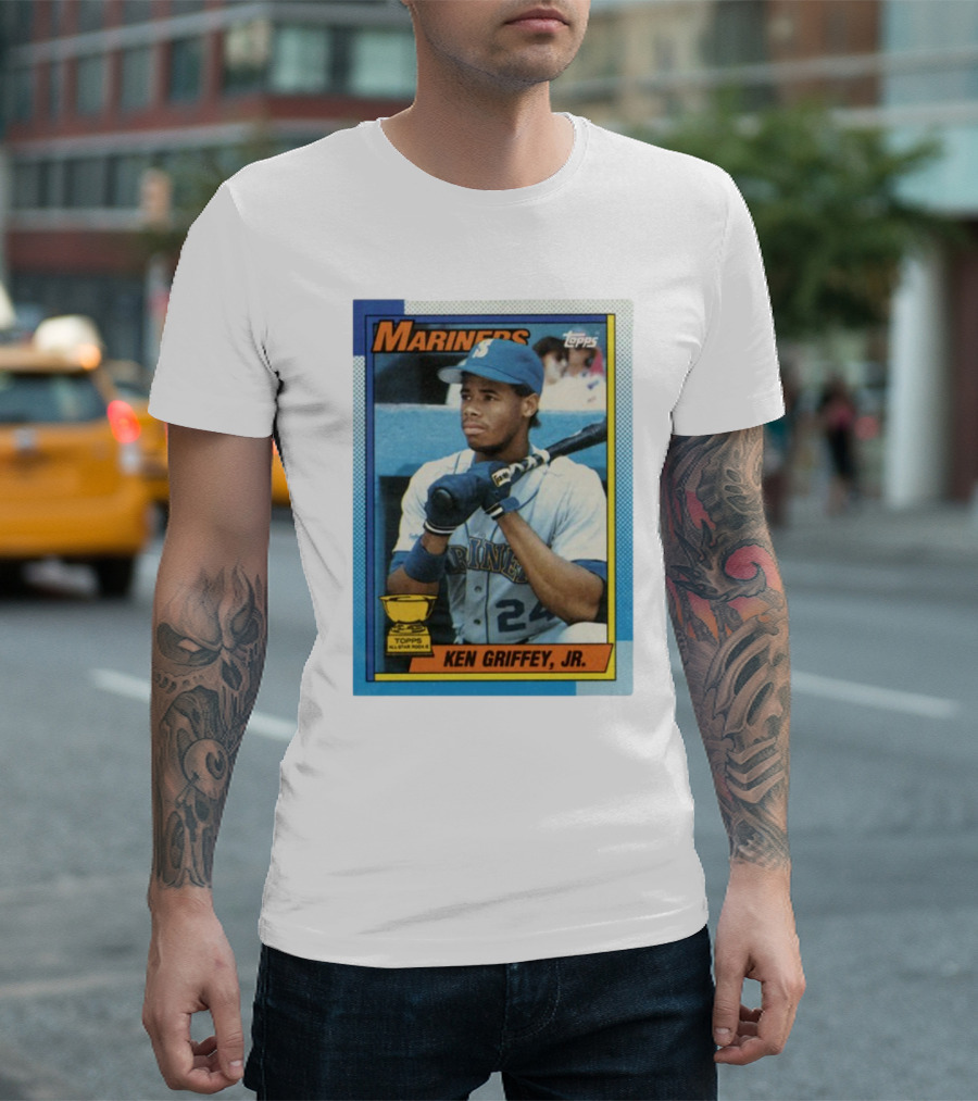 Mariners Ken Griffey Jr Topps All-Star Rookie Card T-Shirt