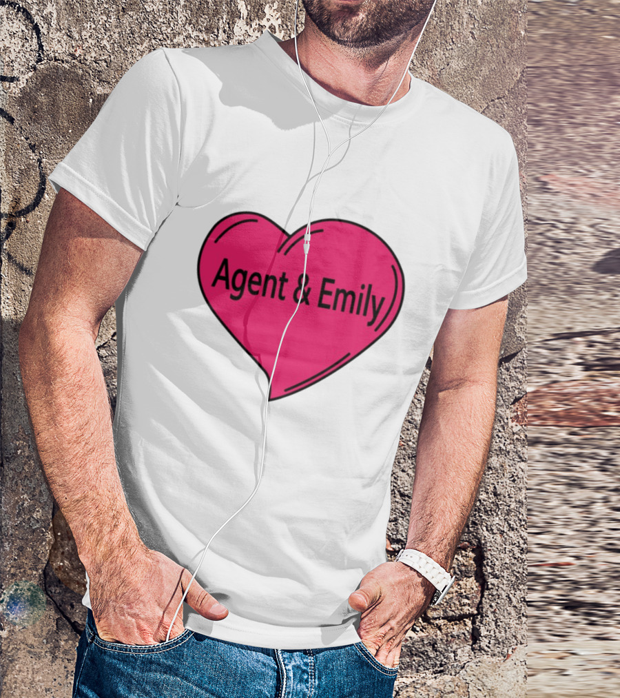 Agent & Emily Pink Heart T-Shirt