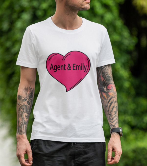 Agent & Emily Pink Heart T-Shirt
