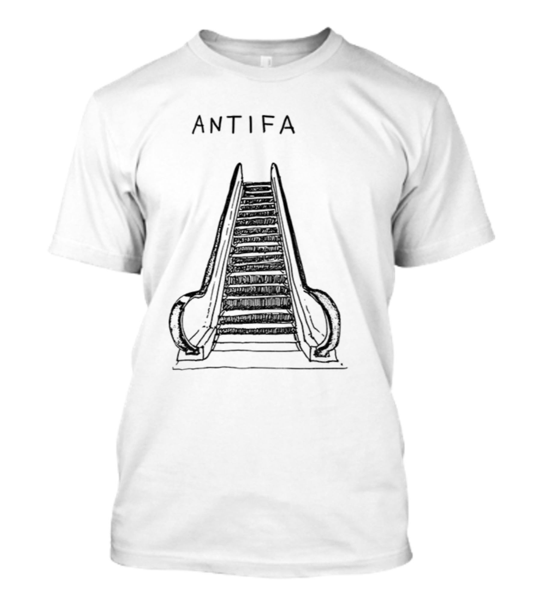 ANTIFA Escalator Don't Tread On Me Vintage T-Shirt