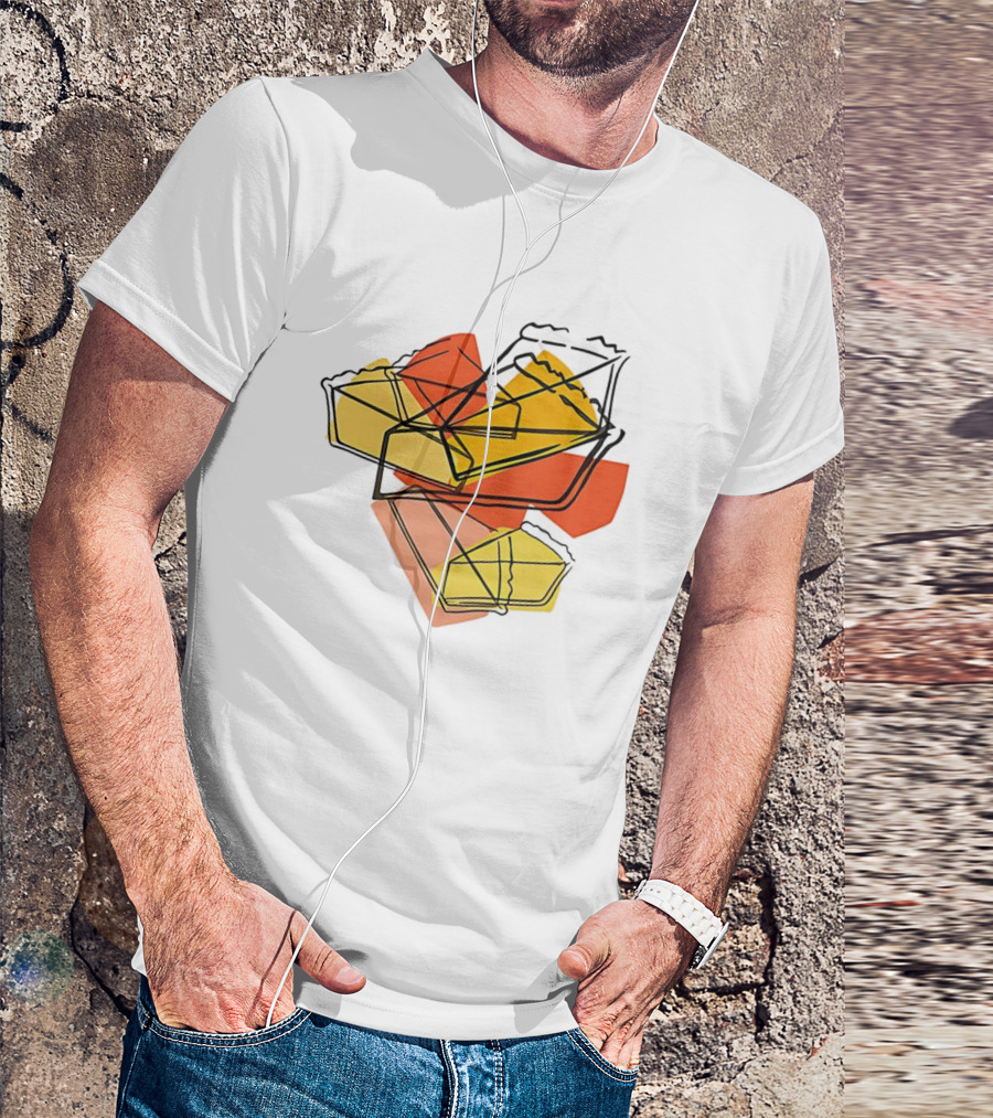 Cake Cosmopolis Sweets Abstract Geometric Layered Design T-Shirt
