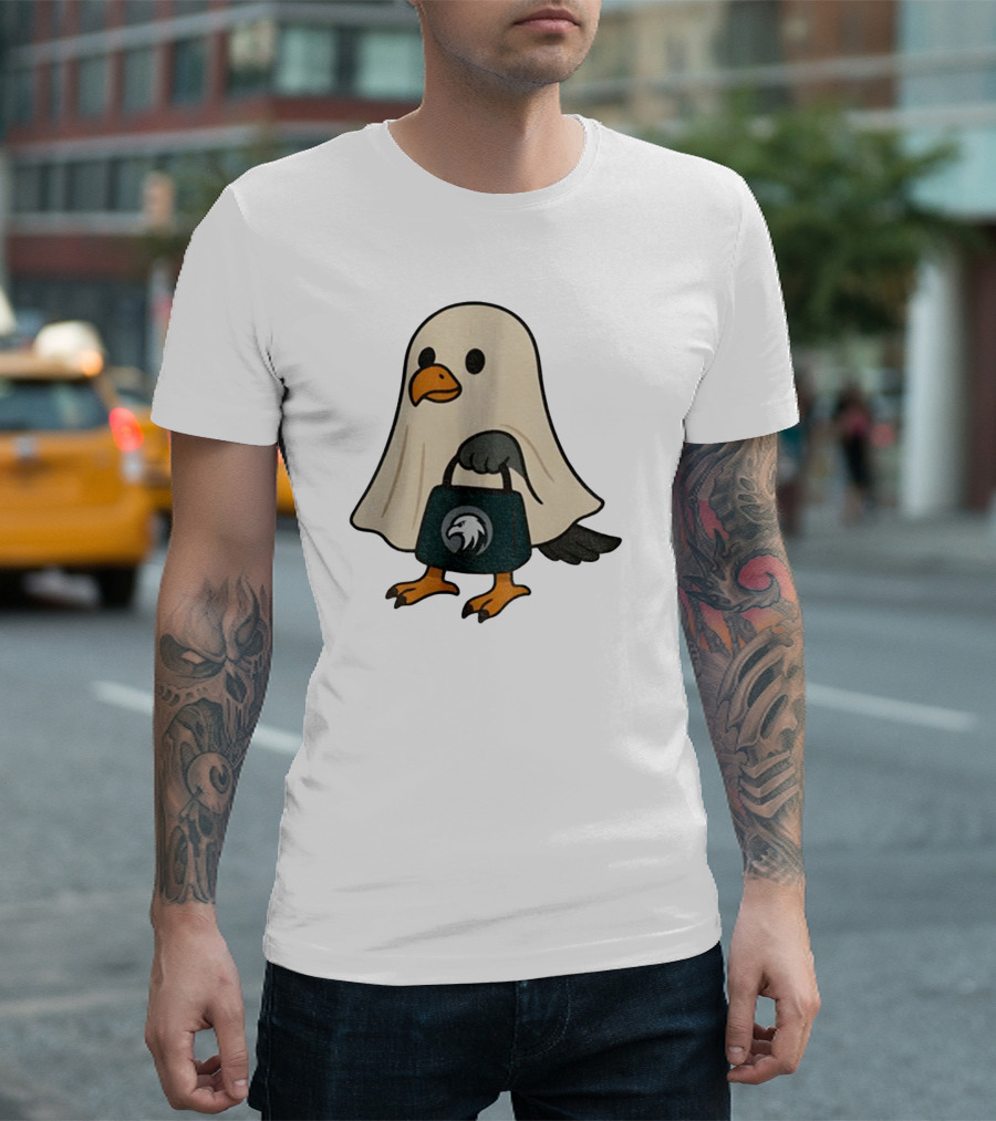 Halloween Ghost Philadelphia Eagles Fly Eagles Fly Football T-Shirt