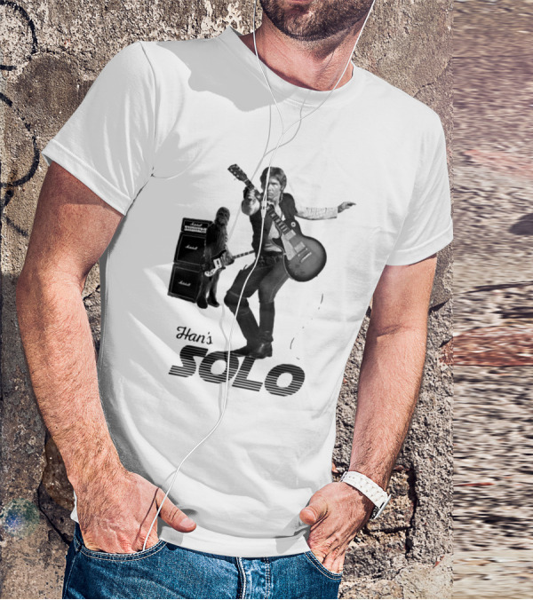 Han_s Solo Chewbacca Guitar Marshall Star Wars T-Shirt