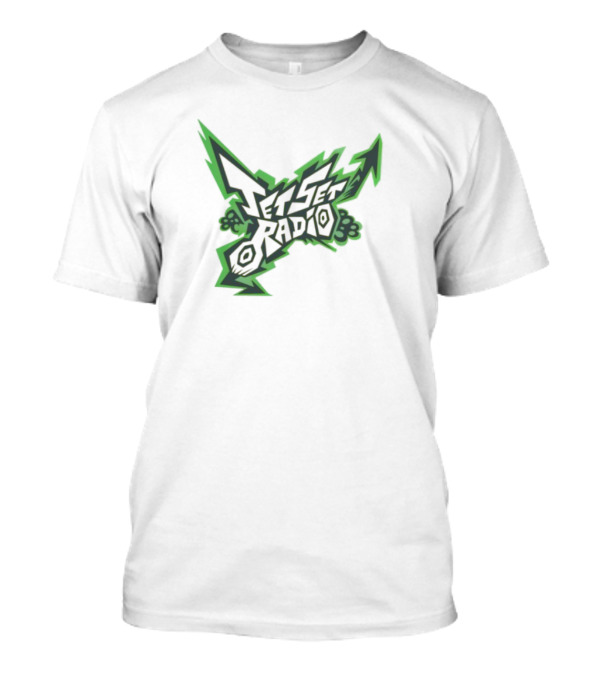 Jet Set Radio Iconic Graffiti Style Green Arrow Emblem T-Shirt