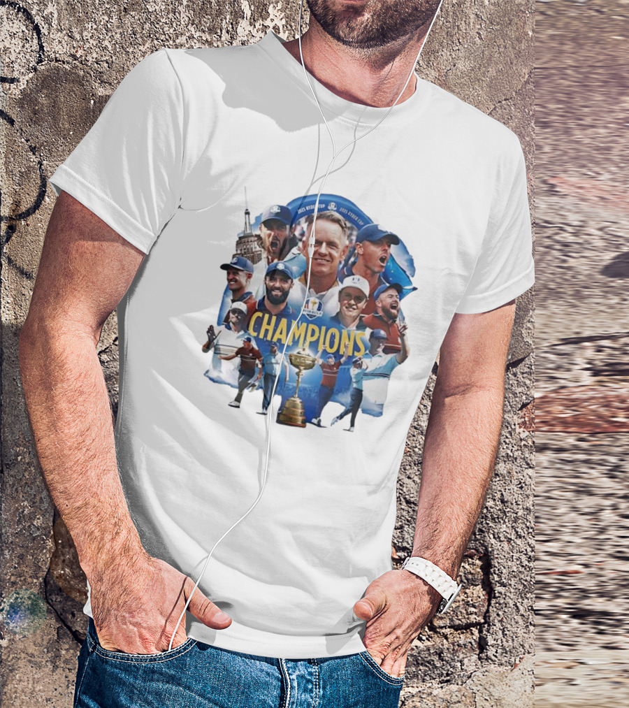 2025 Ryder Cup Team Europe Champions Celebration T-Shirt