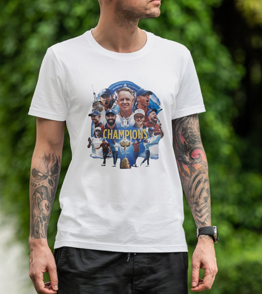 2025 Ryder Cup Team Europe Champions Celebration T-Shirt