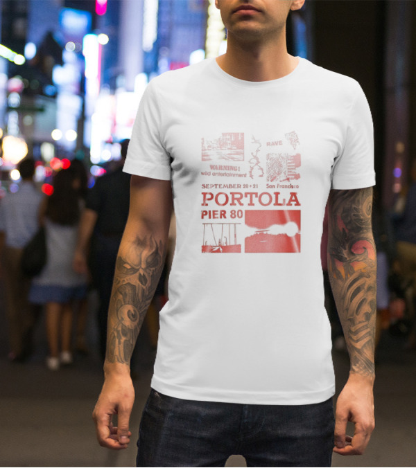 Warning Wild Entertainment Portola September 29-30 2025 San Francisco Pier 80 Lineup T-Shirt