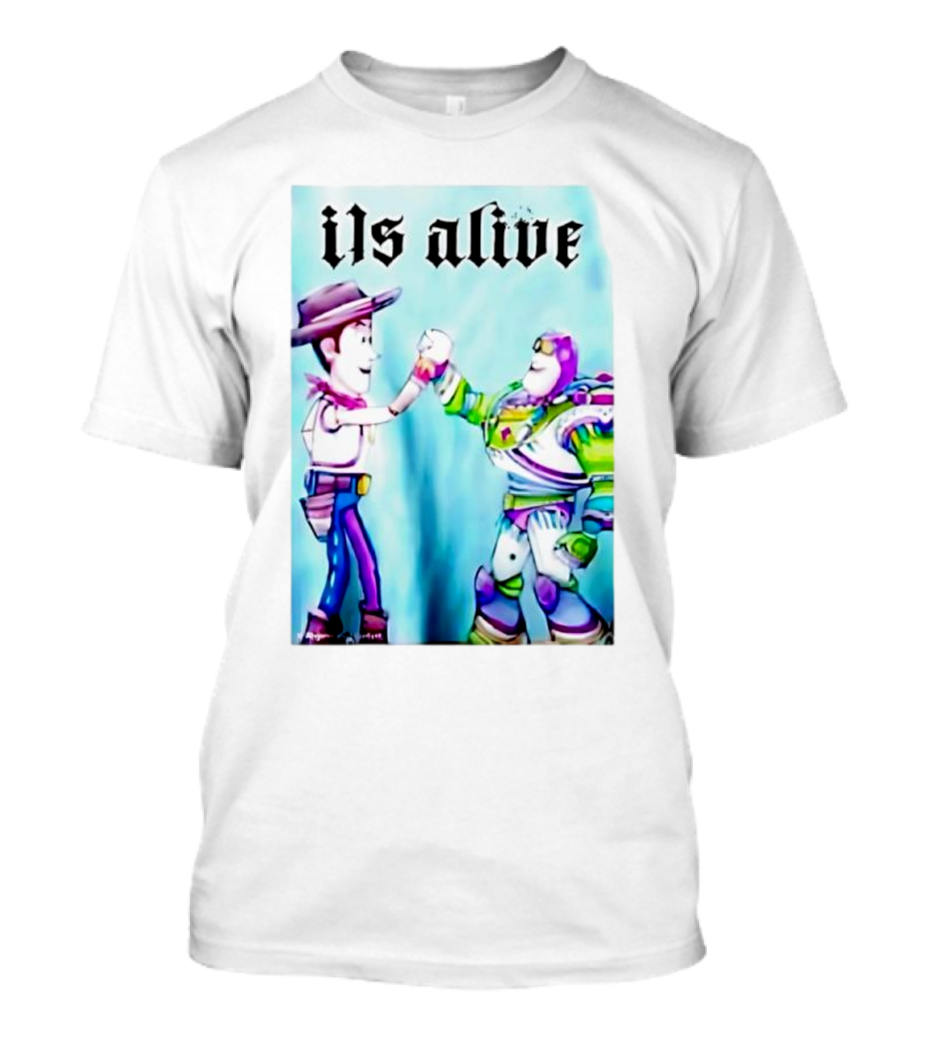Ils Alive Woody And Buzz Lightyear Fist Bump T-Shirt