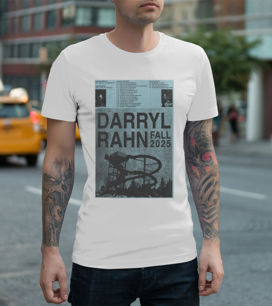Darryl Rahn Fall Tour 2025 Water Slide Concert Dates T-Shirt