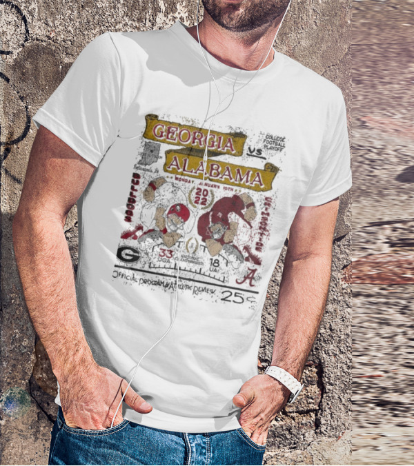 Georgia Bulldogs Alabama Crimson Tide College Football National Championship 2022 Showdown Classic Matchup T-Shirt