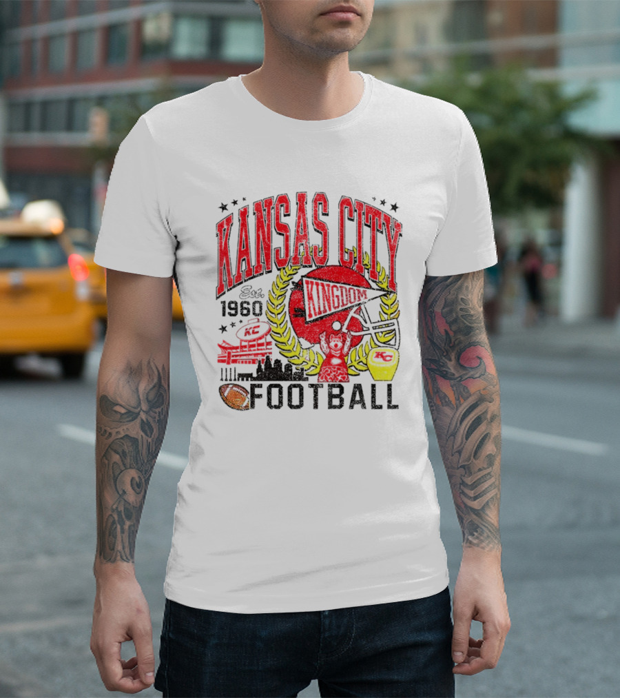 Kansas City Kingdom Chiefs Football Est 1960 T-Shirt